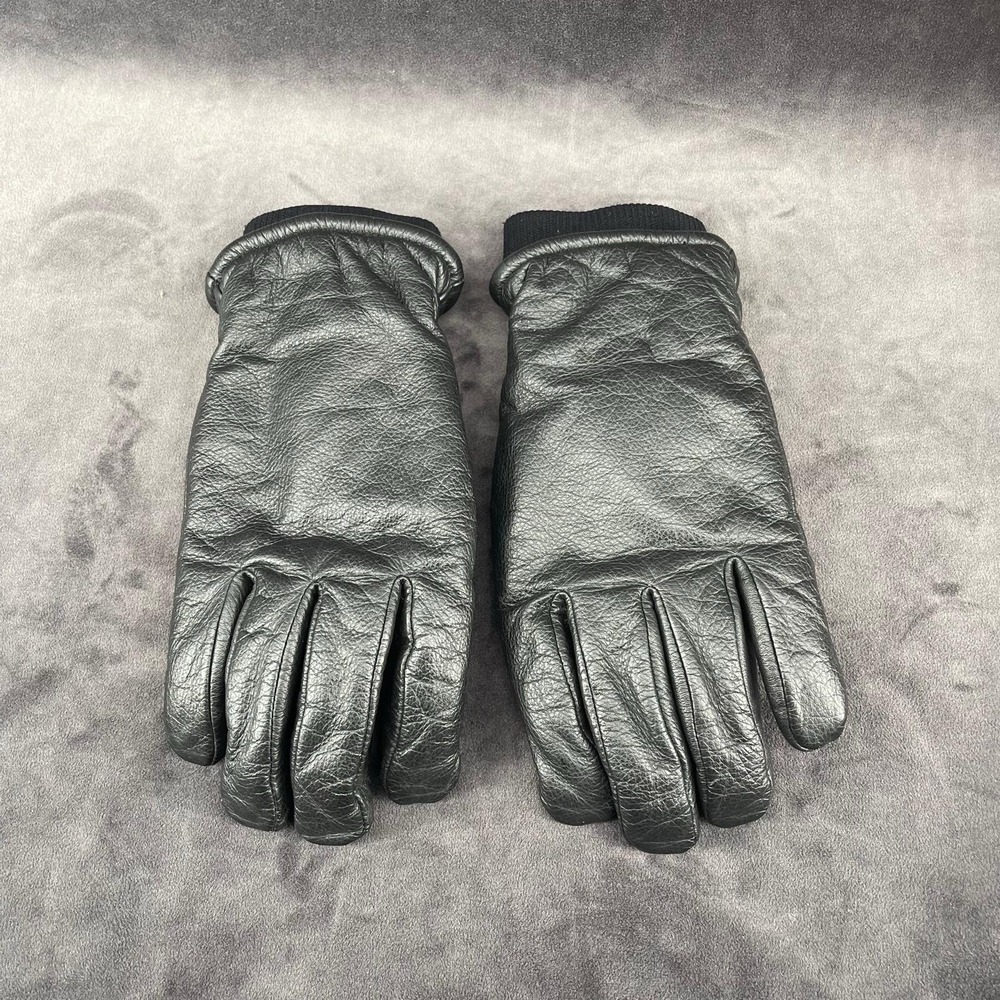 Men's Medium Black Genuine Leather Thinsulate Insulated Gloves